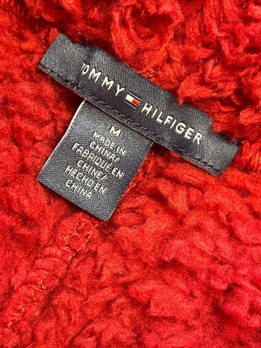 NEW Tommy Hilfiger Sherpa Velour Lounge Set Red Size M